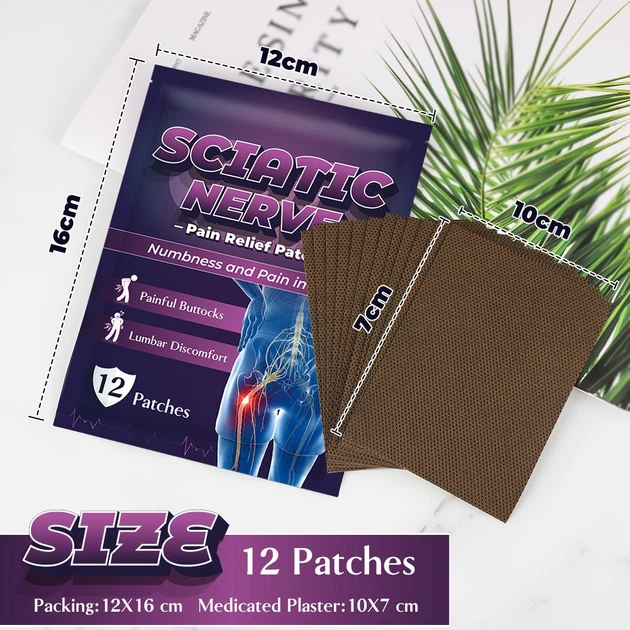 Пластырь от болей в пояснице и при воспалении седалищного нерва Sumifun Sciatic Nerve Patch, 12 шт. - изображение 5