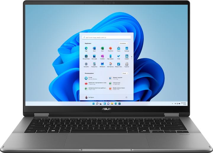 Ноутбук ASUS VivoBook 14 Flip TP3407SA-QL006W (4711387845509) Matte Gray - зображення 2