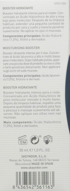 Сироватка для обличчя Skeyndor Power Hyaluronic Moisturising Booster 30 мл (8436542361163) - зображення 3