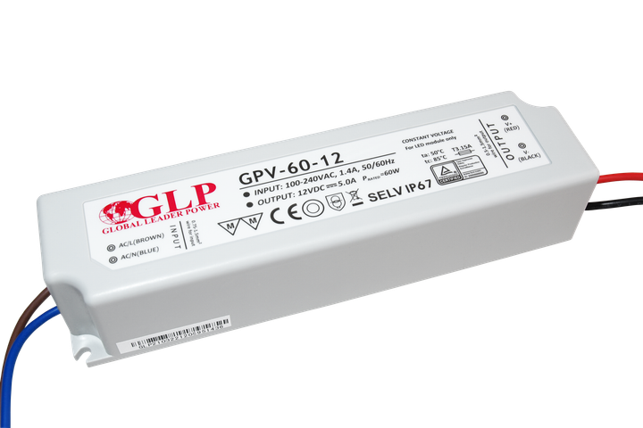 Zasilacz GLP LED 12V/5A CV GPV-60-12 (5901885203997) - obraz 1