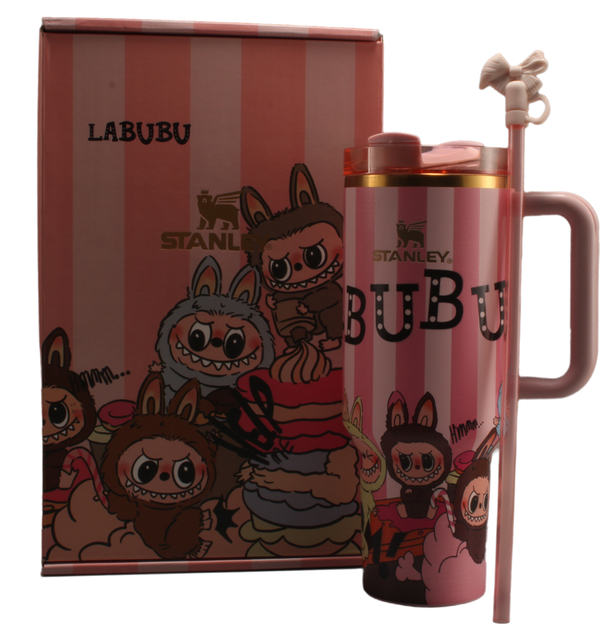 Термос термочашка Stanley Quencher H2.0 Tumbler з нержавіючої сталі Labubu Pink 1,18 л KT6007867 - Фото 1 Термос термочашка Stanley Quencher H2.0 Tumbler з нержавіючої сталі Labubu Pink 1,18 л KT6007867 - зображення 1