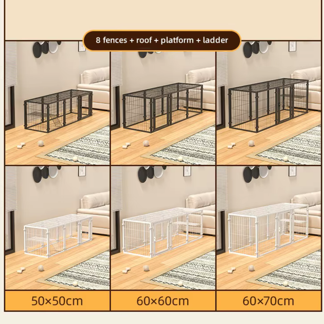 Складной вольер для домашних животных Springos 180 x 60 x 70 см металлический Белый - зображення 4