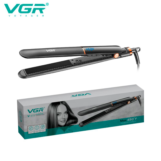 Плойка VGR V-515 BLACK, температура от 100°C до 210°C, керамическое покрытие, LED дисплей, 50 Вт - изображение 2