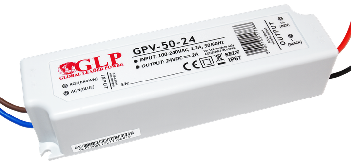Блок живлення GLP LED 24V/2A CV GPV-50-24 (5902135117866) - зображення 1
