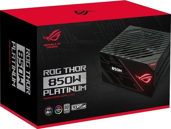 Блок питания Asus ROG THOR 850P 850W 80Plus Platinum Black Б/В - Фото 9 Блок питания Asus ROG THOR 850P 850W 80Plus Platinum Black Б/В - изображение 9