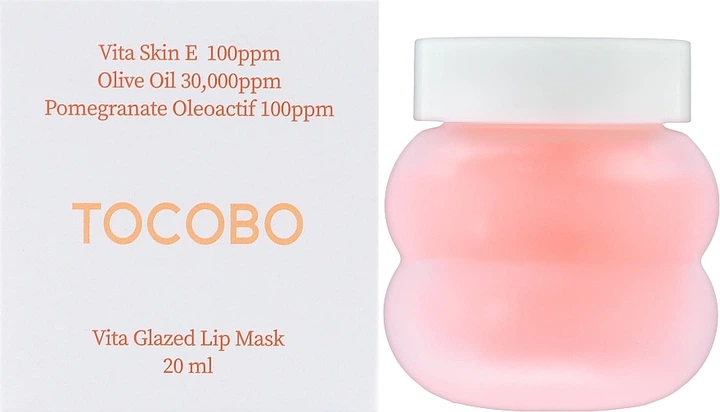 Зволожуюча маска для губ Tocobo Vita Glazed Lip Mask 20 мл - Фото 1 Зволожуюча маска для губ Tocobo Vita Glazed Lip Mask 20 мл - зображення 1