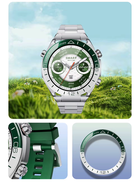 Смарт годинник VHG SK41, Silver-Green 1.53” 360×360 (Amoled) - изображение 3