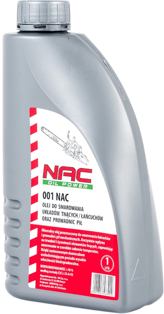 Olej do smarowania prowadnicy i łańcucha Nac SR 1 l - obraz 2