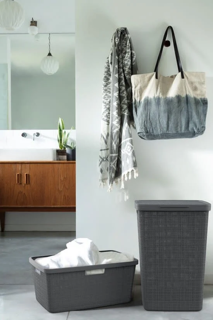 Kosz na pranie Curver Series Jute 46 l ciemnoszary (R73513) - obraz 3