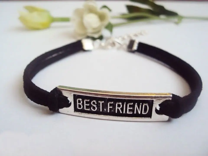 Браслет best friends браслети для найкращих друзів подруг чорний шнур - Фото 1 Браслет best friends браслети для найкращих друзів подруг чорний шнур - зображення 1