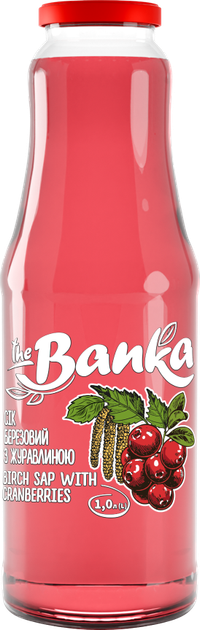 Упаковка соку The Banka березового з журавлиною 1 л х 2 шт (4823127313541) - зображення 2