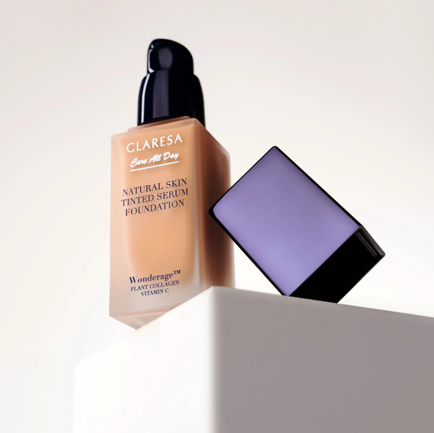 Тональна основа Claresa Natural Skin зволожувальна 1W Light Warm 32 мл (5903819833157) - зображення 4