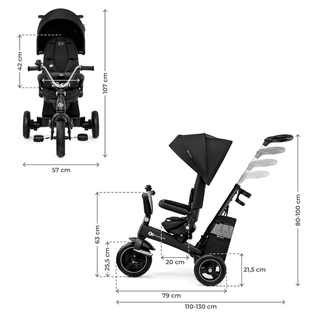 Rowerek trójkołowy Kinderkraft Spinstep Platinum Grey (RSPST00GRY0000) - obraz 13