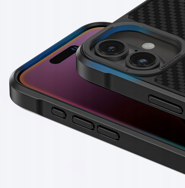 Панель AMAZINGthing Titan Max Case з арамідними волокнами 1500D для Apple iPhone 16 Black (4896238000785) - зображення 2