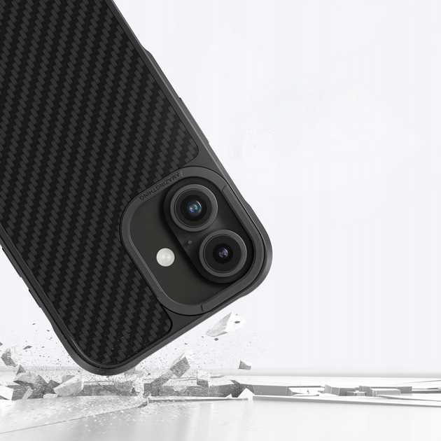 Панель AMAZINGthing Titan Max Case з арамідними волокнами 1500D для Apple iPhone 16 Black (4896238000785) - зображення 4
