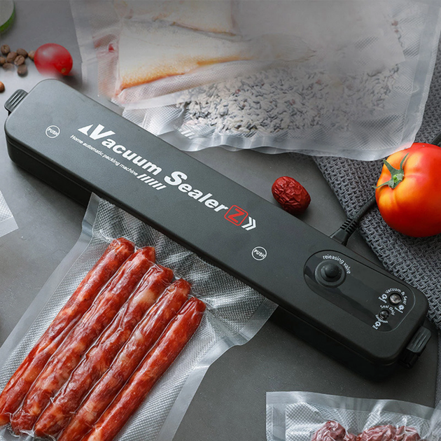 Кухонный вакуумный упаковщик пищевых продуктов Vacuum Sealer Черный (см11102) - изображение 8