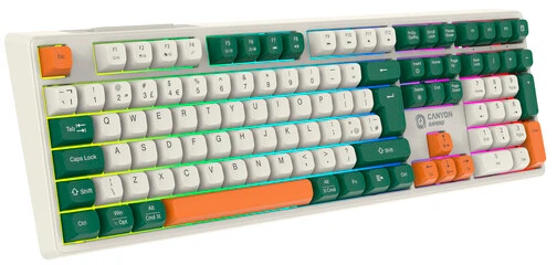 Klawiatura bezprzewodowa Canyon Shadder GKW-11 RGB Silent Wireless/Bluetooth/USB White (CND-SKBW11) - obraz 3