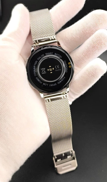 Жіночі смарт годинник UWatch Melisia водонепроникні сталеві з двома ремінцями Сріблястий - зображення 10