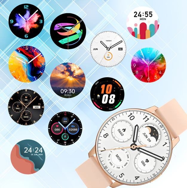 Смарт годинник жіночий Colmi з круглим AMOLED-екраном рожевий - Фото 10 Смарт годинник жіночий Colmi з круглим AMOLED-екраном рожевий - зображення 10