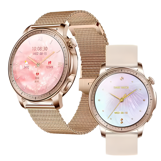 Женские умные часы UWatch водонепроницаемые с круглым циферблатом золотые - Фото 6 Женские умные часы UWatch водонепроницаемые с круглым циферблатом золотые - изображение 6