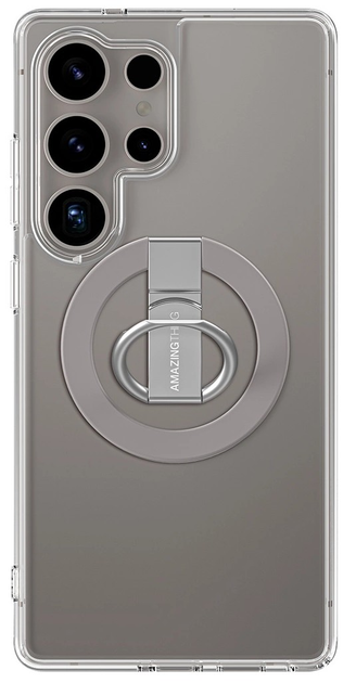 Etui AMAZINGthing Minimal Mag Case z pierścieniem magnetycznym i uchwytem ring magnetyczny do Samsung Galaxy S25 Ultra Transparent (4896238001768) - obraz 2