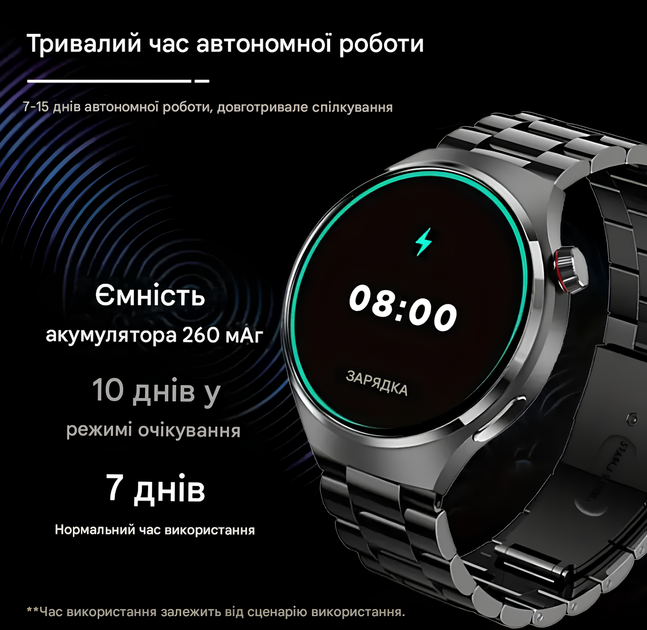 Смарт часы мужские UWatch Watch GT4 PRO Amoled водонепроницаемые с тремя ремешками - изображение 5