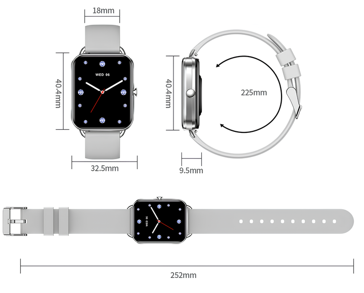 Женские умные часы UWatch для Android и IOS с функцией разговора и ответа на звонок водонепроницаемые Чёрный - изображение 2
