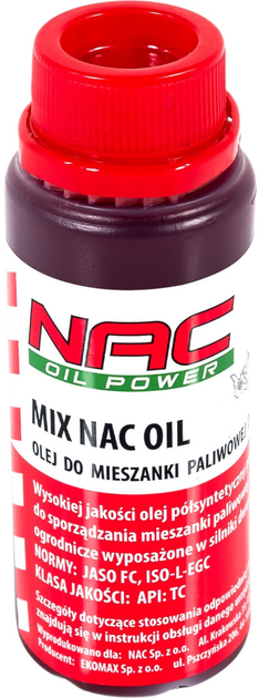 Olej do mieszanki paliwowej do silników dwusuwowych Nac MIX OIL 0.1 l - obraz 2