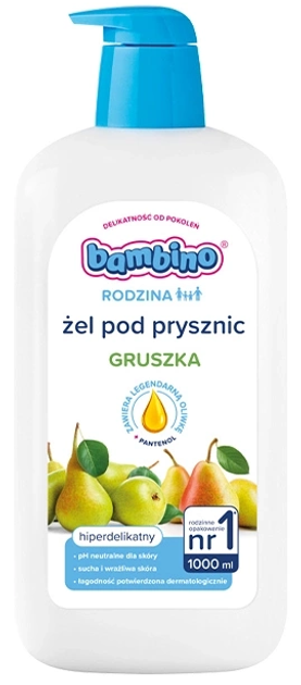 Гель для душу Bambino Rodzina зволожуючий Груша 1000 мл (5900017101880) - зображення 1