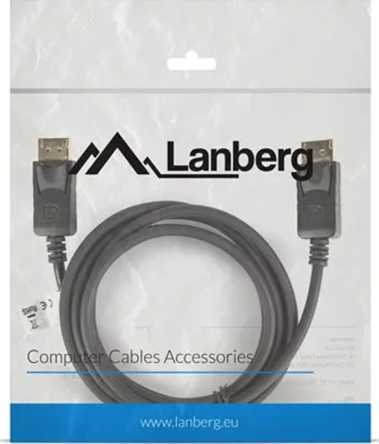 Кабель Lanberg DisplayPort - DisplayPort 1 м Black (5901969413380) - зображення 5