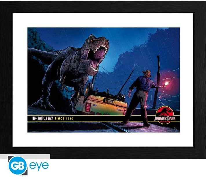 Obraz w ramce Abystyle Studio Jurassic Park Alan Grant Vs T-Rex (3665361154976) - obraz 2