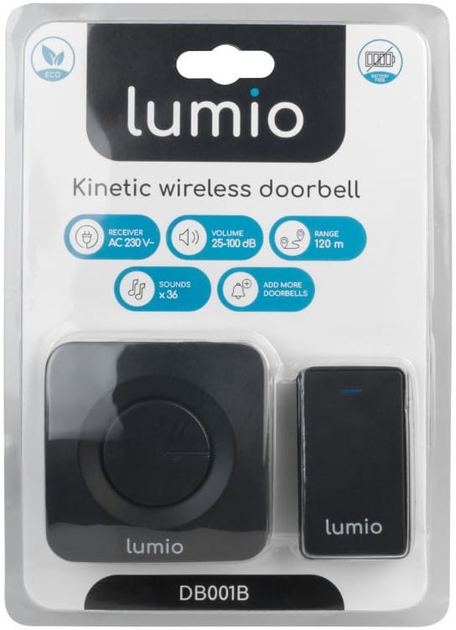 Бездротовий дверний дзвінок Lumio DB001B Black (5350673903630) - зображення 10