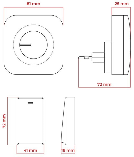 Dzwonek bezprzewodowy Lumio DB001W White (5350673903647) - obraz 10