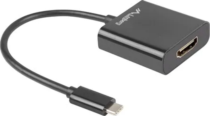 Адаптер Lanberg USB-C 3.1 - HDMI 0.15 м Black (5901969418484) - зображення 2