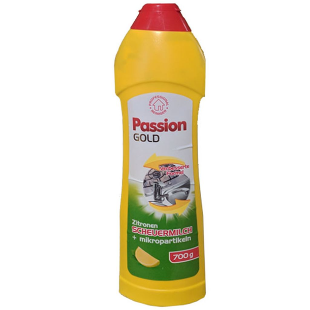 Фото - Засіб для плит і кухні Passion Gold Молочко для чищення поверхонь на кухні та у ванній кімнаті  Zitronen  700 г (лимон)