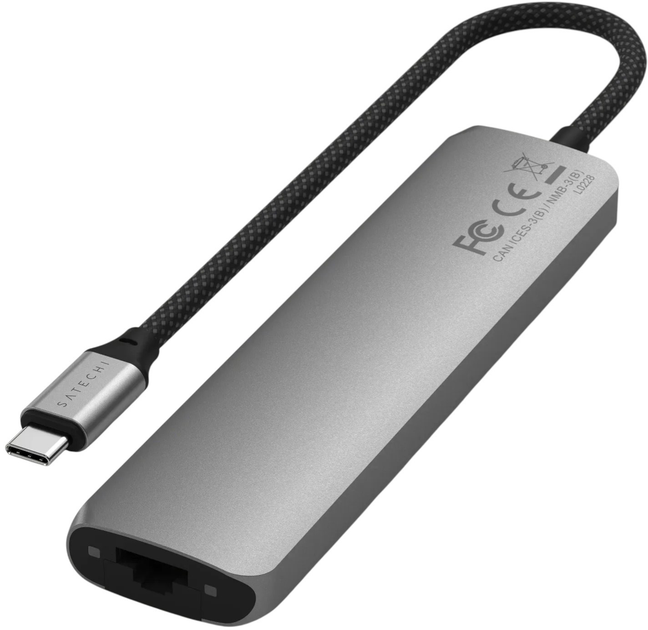 Hub USB Satechi 7 in 1 USB-C Slim Multiport Grey (810086361496) - obraz 2