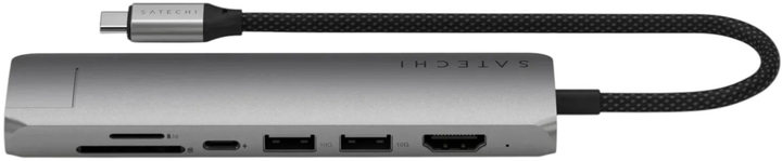 Hub USB Satechi 7 in 1 USB-C Slim Multiport Grey (810086361496) - obraz 3