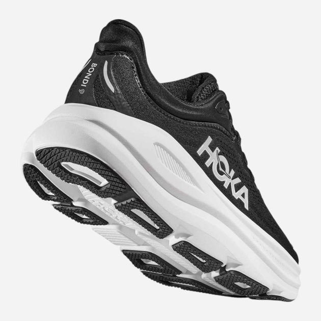Жіночі кросівки для бігу HOKA ONE ONE Bondi 9 1162012-BWHT 40 (8US) Чорні (197634742557) - зображення 5