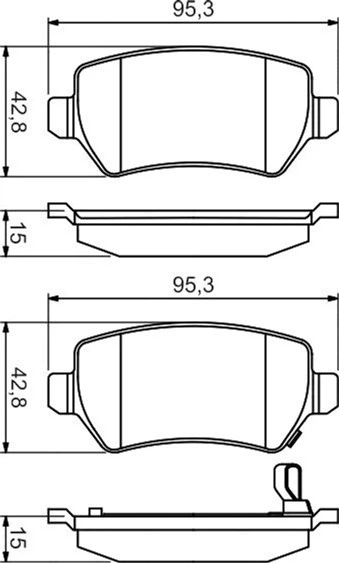 Гальмівні колодки дискові Bosch Holden, KIA, Opel, Vauxhall (0 986 495 218) - зображення 3