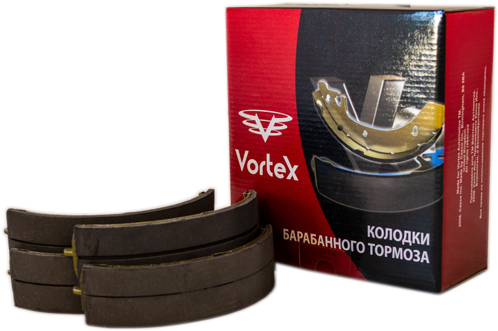 Колодки гальмівні Daewoo Lanos задні VORTEX, к-т (4 шт.) - зображення 1