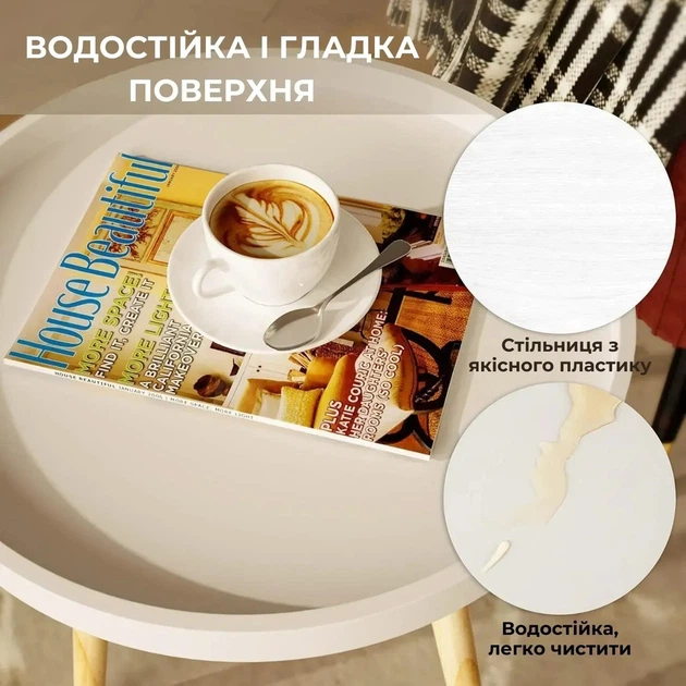 Кавовий столик Supretto круглий (91860001) - Фото 6 Кавовий столик Supretto круглий (91860001) - зображення 6