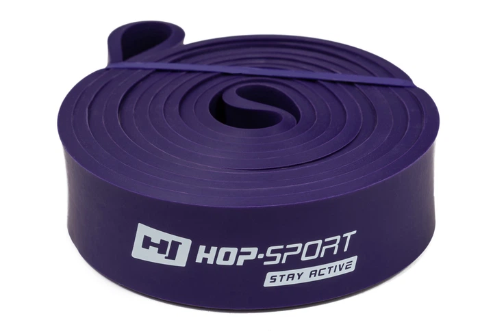 Эспандер-петля Hop-Sport 16-39 кг HS-L032RR фиолетовая для поддержки турник - изображение 9