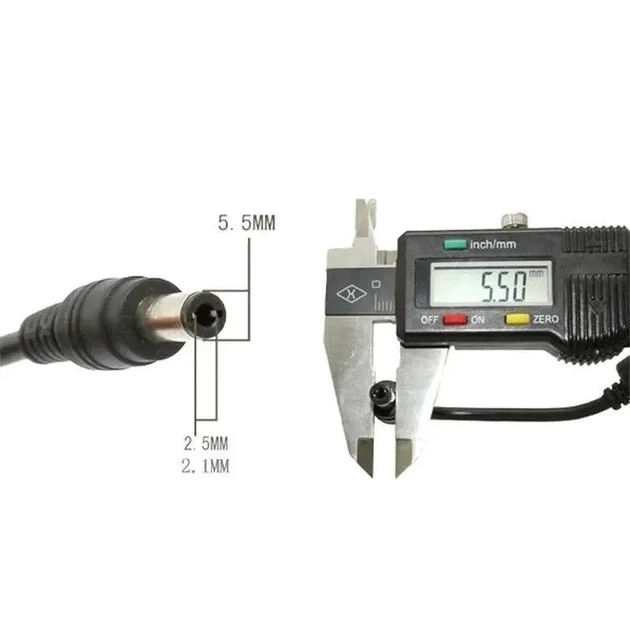 Кабель USB - DC Jack 2,5/2,1мм, стабілізатор/перетворювач підвищує DC-DC 5-12В 0,6А, 1,3 метр - зображення 3