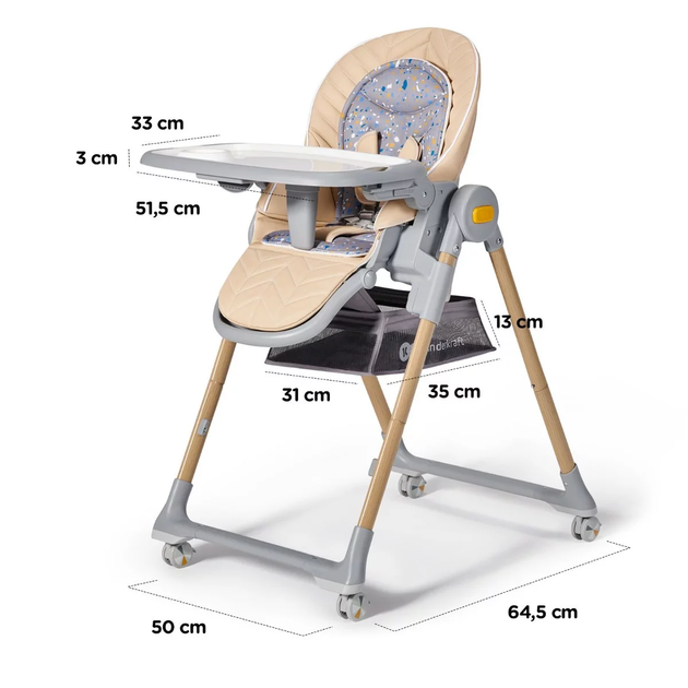 Стільчик для годування KinderKraft Lastree Grey (KHLAST00GRY0000) - зображення 14