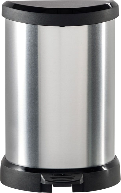Kosz na śmieci Curver Deco srebrny 15 l (3253922120005) - obraz 1