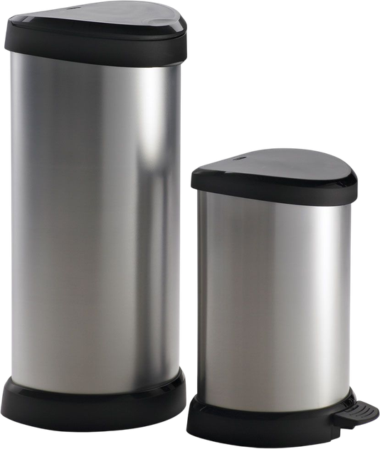 Kosz na śmieci Curver Deco srebrny 15 l (3253922120005) - obraz 6