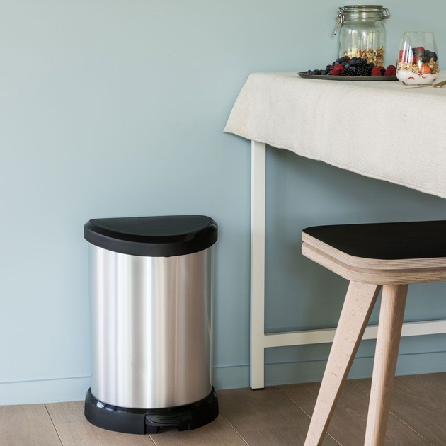Kosz na śmieci Curver Deco srebrny 15 l (3253922120005) - obraz 8