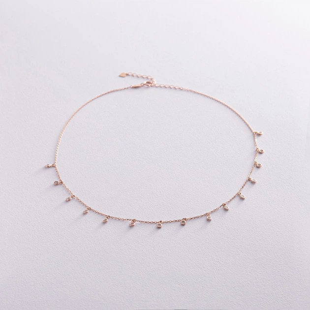 あこにこ Золотое колье с фианитами кол01243 Онікс 42 від продавця: Golden