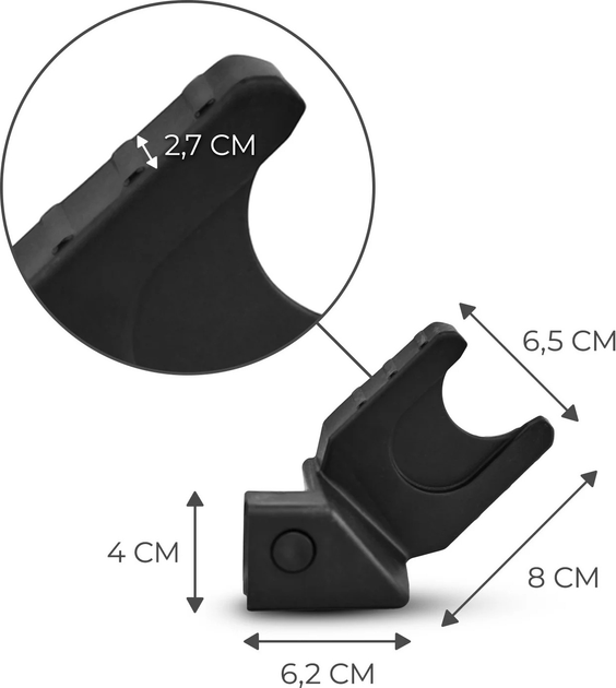 Адаптер для автокрісла KinderKraft HELSI 2 до коляски MINK PRO i-Size (KAADAPHELSI0000) - зображення 2