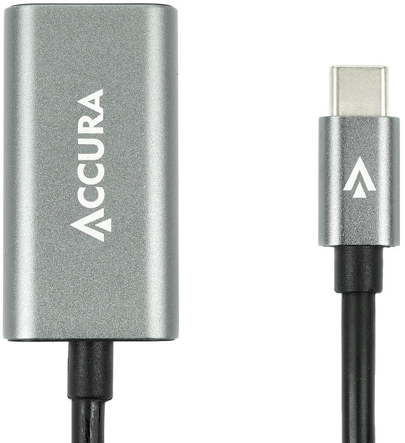 Адаптер Accura USB-C - HDMI 4K 60Hz M/F 0.23m Grey (5904726981917) - зображення 2